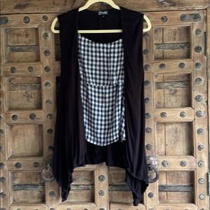 Black cotton vest